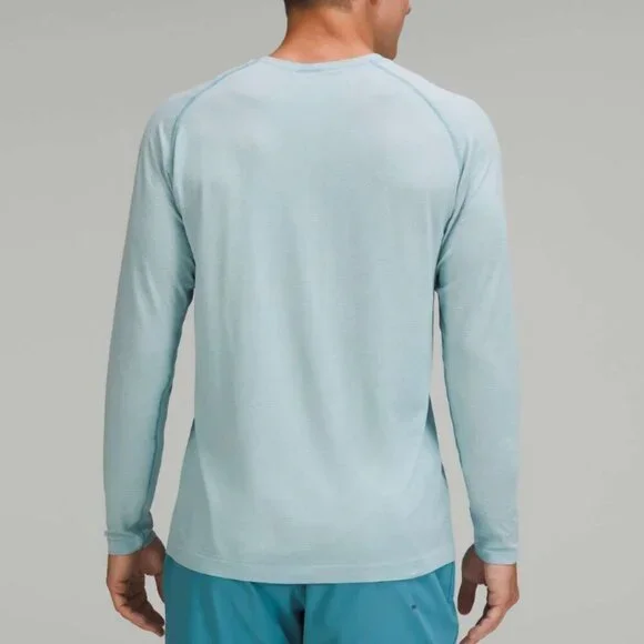 Lululemon Metal Vent Tech Long Sleeve Shirt 2.0 Peroxide /Breeze Blue Size Large - Picture 2 of 7